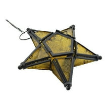 PPKVUFD Star Lantern Hanging Glass Star Decoravtive Lantern Candle Holder for Home Patio Garden Decoration