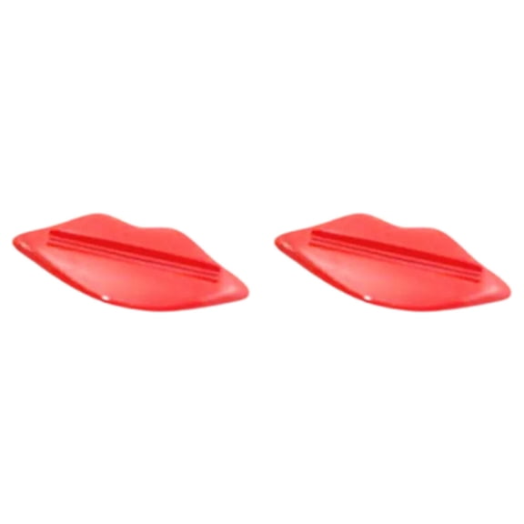PPKVUFD Toothpaste Tube Squeezer, 2PCS Toothpaste Squeezer Roller Tool for Bathroom, Home Use, Cartoon Lip Shaped Toothpaste Tube Squeezer Roller, Red