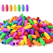 PPKVUFD Toppers, 30 Pack, Colorful, Pencil Top Erasers, Eraser Caps, Caps for Pencils, Chisel Shape Erasers Toppers for Party Favors Games Prizes, Pencil Top Erasers Cap for Home Office