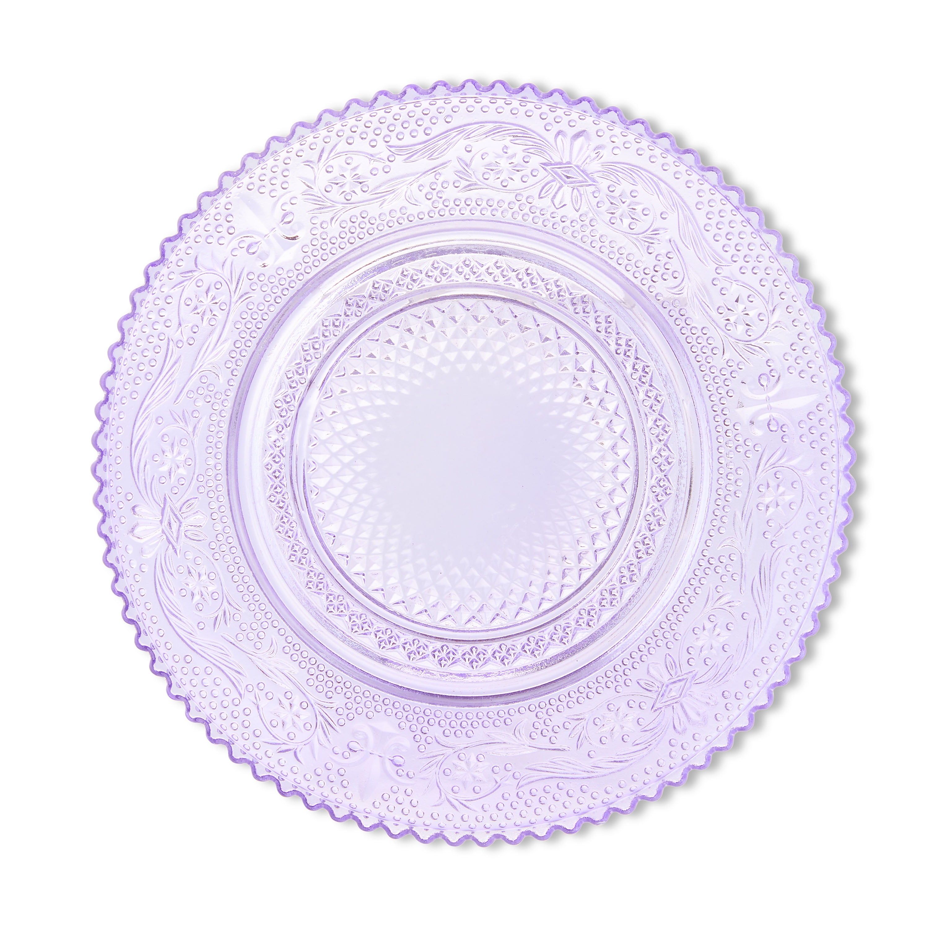 Bridgerton Glass Dessert Plate, Purple - Walmart.com