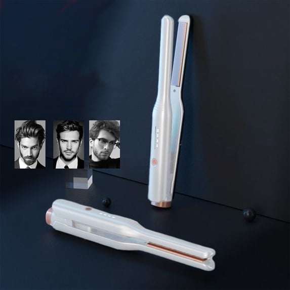 PPLoney 2-in-1 Curling Iron and Straightener for Short Hair with Four Heat Settings, Lightweight Design, Automatic Power-Off, Perfect for Travel and Home Use