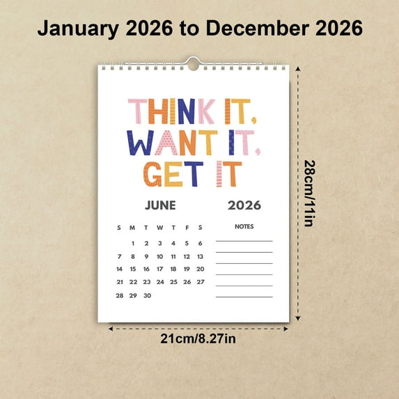 PPLoney 2026 Illustrated Wall Calendar - Seasonal Artwork for Year-Round Planning - Clear Layout with Large Date Boxes for Easy Scheduling