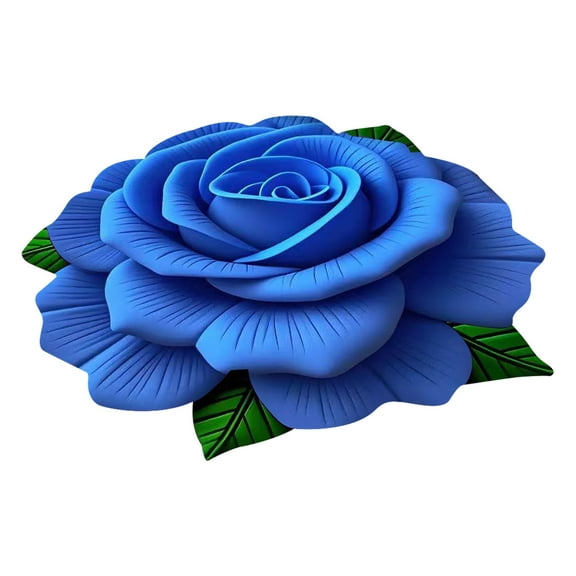 PPLoney 3D Floral Design Area Rug - Soft Non-Slip Carpet for Living Room, Bedroom, Dining Room, Office - 50x50 cm Crystal Velvet Mat