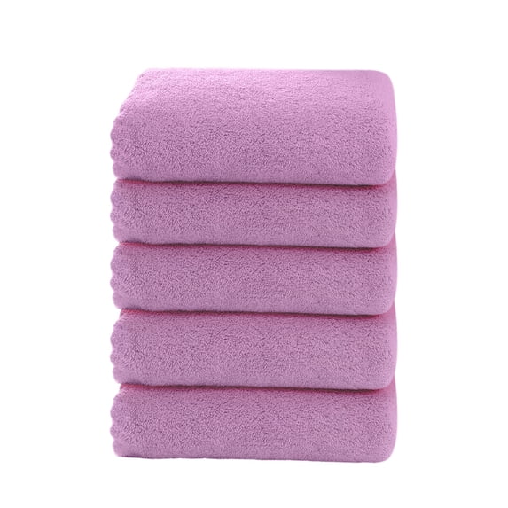 PPLoney 5-Pack Soft Velvet Face Towels - Absorbent & Gentle for Cleansing, Makeup Removal, and Daily Use - Various Colors Available - 30x60cm Each