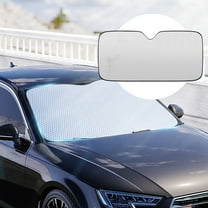 PPLoney Accordion Folding Double-Sided Sun Shade for Car Windshield – 51" x 23" – UV Protection, Compact Storage, Reversible Gray Auto Sunshade