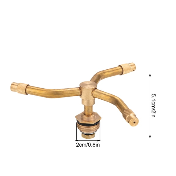 PPLoney Arm Automatic Rotary Sprayer - 360° Rotating Brass Irrigation Nozzle for Gardens, Lawns, and Patios