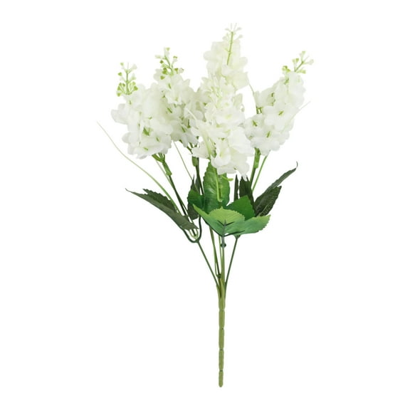 PPLoney Artificial Flower Bouquet - Hyacinth Simulation with Greenery for Home and Hotel Decoration - Versatile Silk Floral Arrangement(White)