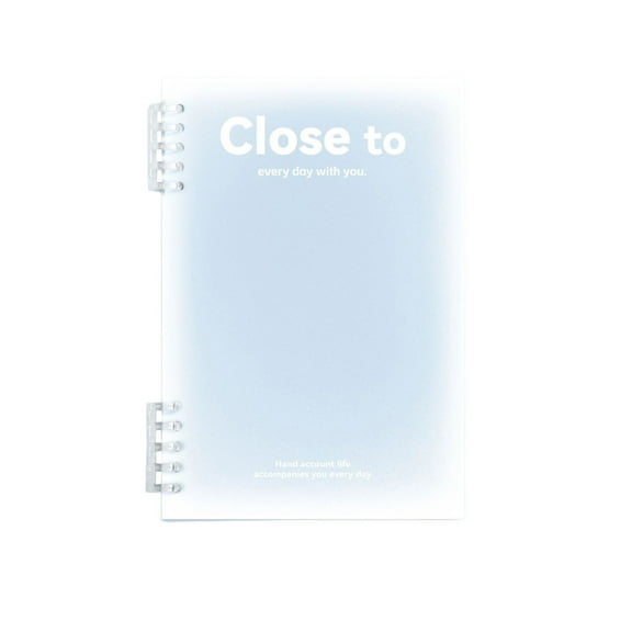 PPLoney B5 Thickened Coil Notebook with Colorful Plastic Cover, Quality Writing Paper, Portable Design, 120 Pages with Grids for Organized Notes and Sketching (Blue)