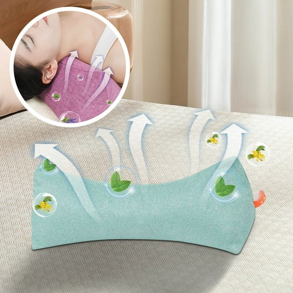 PPLoney Buckwheat Cervical Pillow - Adult Lumbar Support, Nap Comfort, Adjustable Height 5.1-10cm, Relieves Neck Pain, Improves Circulation, Perfect for Side Sleepers and Back Sleepers