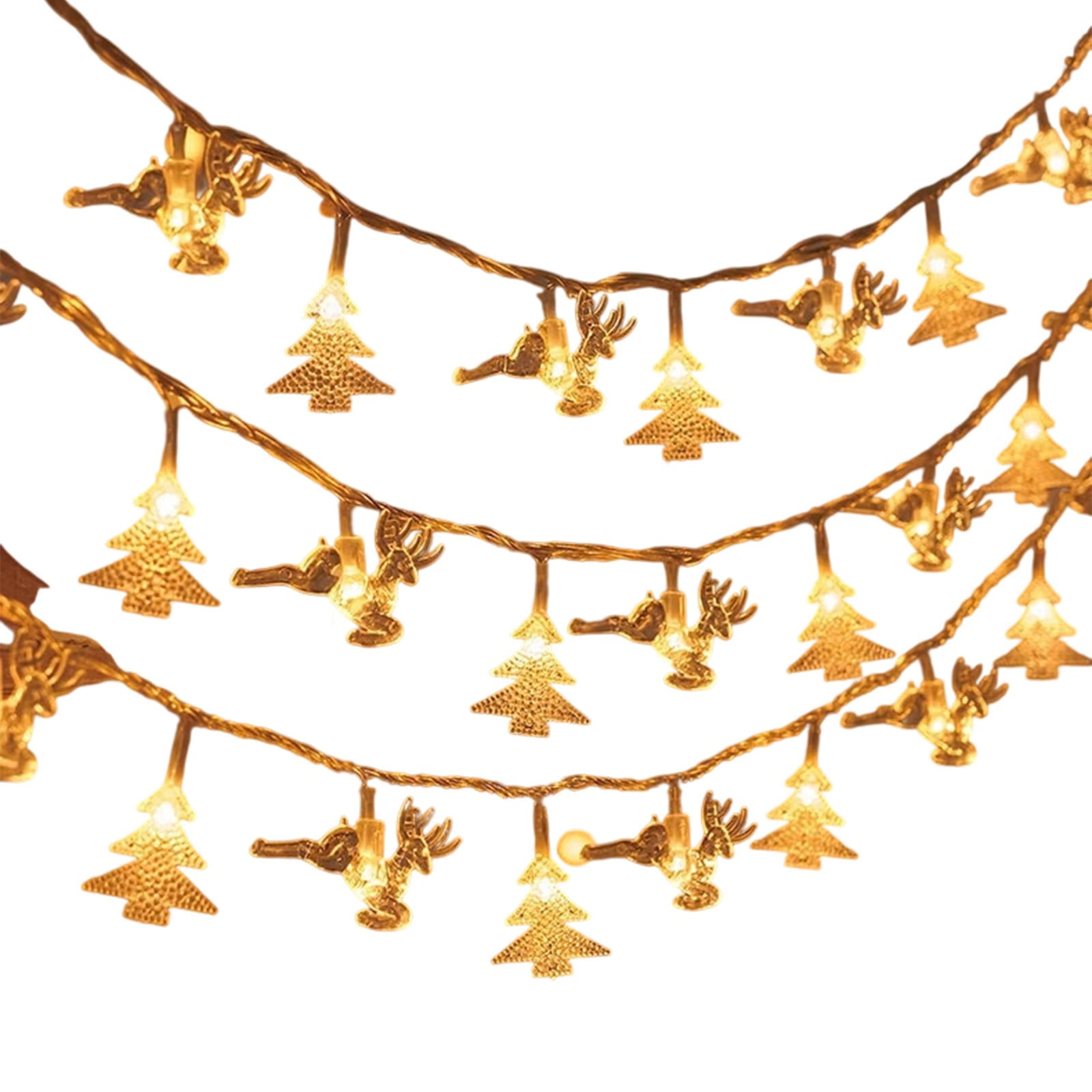 PPLoney Christmas LED Reindeer Light String - 40 Beads, 19.69ft USB ...