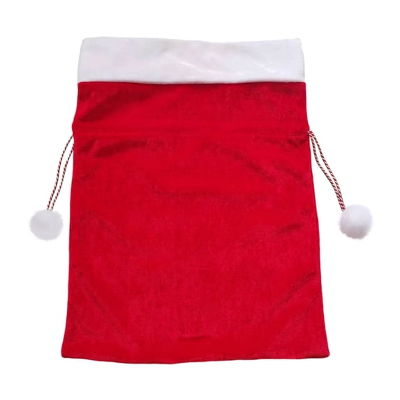 PPLoney Christmas Red Velvet Gift Bag for Holiday Gifts – Santa Claus Drawstring Packaging for Home Decor and Festive Celebrations