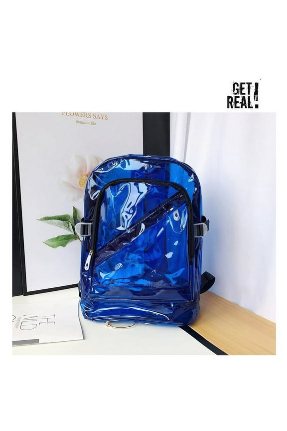 Clear Heavy Duty PVC Backpack - Large Transparent Bag for Work, Travel, Sports, and Events - Durable with Reinforced Straps and Multi-Storage Compartments - Ideal for Quick Security Checks