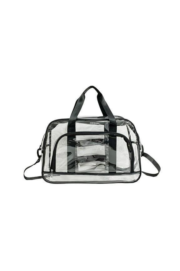 Clear Travel Duffel Bag with Wet Dry Separation, Sports Tote Gym Bag, Overnight Weekend Bag, Yoga Exercise Bag, Airplane Friendly, Suitable for Hiking, Fishing, Camping, and Sports Activities