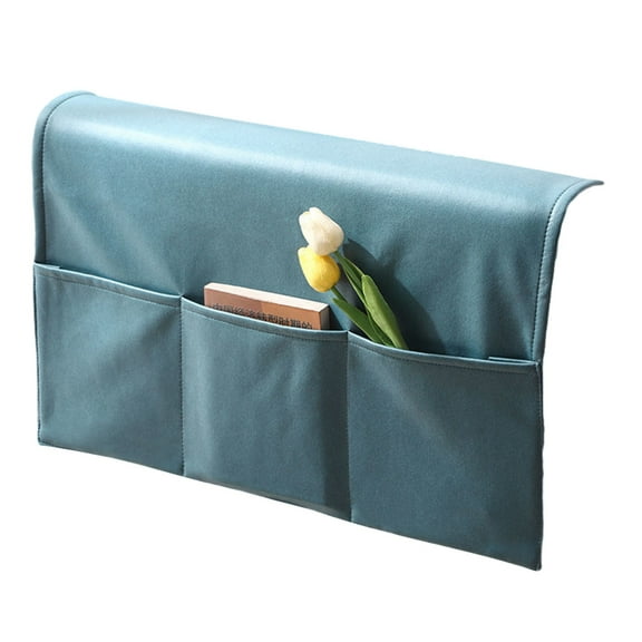PPLoney Couch Arm Covers for Pets, Non-Slip Sofa Armrest Protectors with 3 Pockets, Washable Nylon/Spandex Slipcovers for Living Room, Recliner Chair Arm Protectors(Blue)