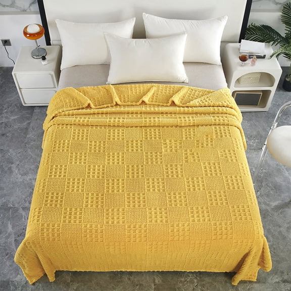 PPLoney Cozy Fleece Throw Blanket 39.37x59.06in - Soft, Breathable & Washable for Couch, Bed, Travel & Outdoor Use - Stylish Home Decor - Colors: Green, Yellow, Purple, Pink