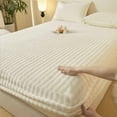 thumbnail image 1 of PPLoney Cozy Velvet Fitted Bed Sheet - Winter Plush Mattress Protector Cover, Double Sided Edging, 360° Fit, Soft & Warm, Available in Multiple Colors, 1 of 7