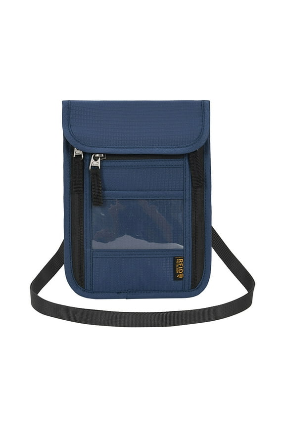 Crossbody Bag for Travel - Versatile Passport Wallet and Cell Phone Pouch for Men & Women, Lightweight and Secure Design (Dark Blue)