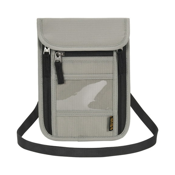 PPLoney Crossbody Bag for Travel - Versatile Passport Wallet and Cell Phone Pouch for Men & Women, Lightweight and Secure Design (Gray)