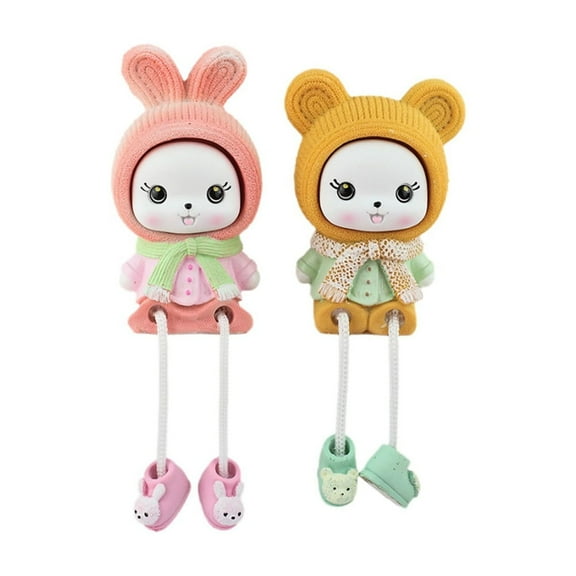 PPLoney Cute Resin Hanging Couple Dolls - Set of 2, Perfect Home Decor for Desks, Shelves, and Living Rooms - Great Gift for Anniversaries, Weddings, and Birthdays