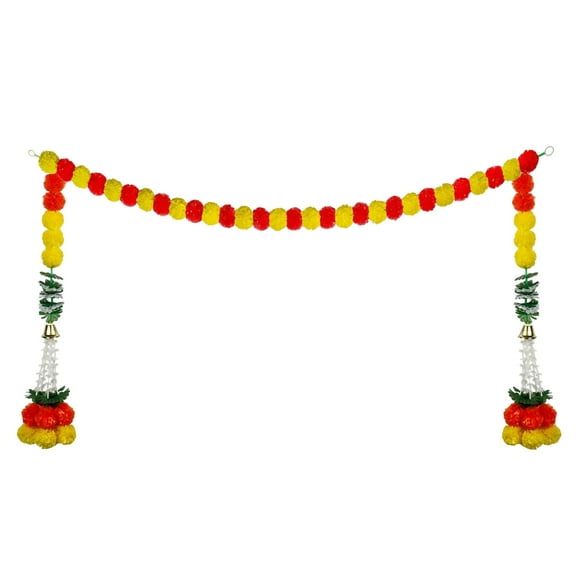 PPLoney Day of the Dead Marigold Wreath - Festive Holiday Decoration for Altars and Tabletops