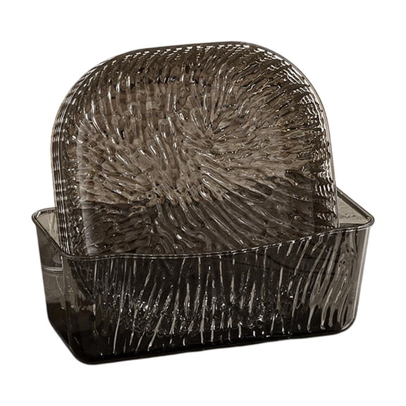 PPLoney Dishwasher Safe Food Grade Plastic Dessert Tray Set - 5 Plates + Stand for Serving Fruits & Candy