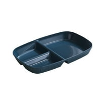 PPLoney Divided Dinner Plate for Adults – Reusable 3-Section Portion-Control Plate Keeps Foods Separate, Ideal for Diets, Meal Planning, Travel, RV, Lightweight Plastic