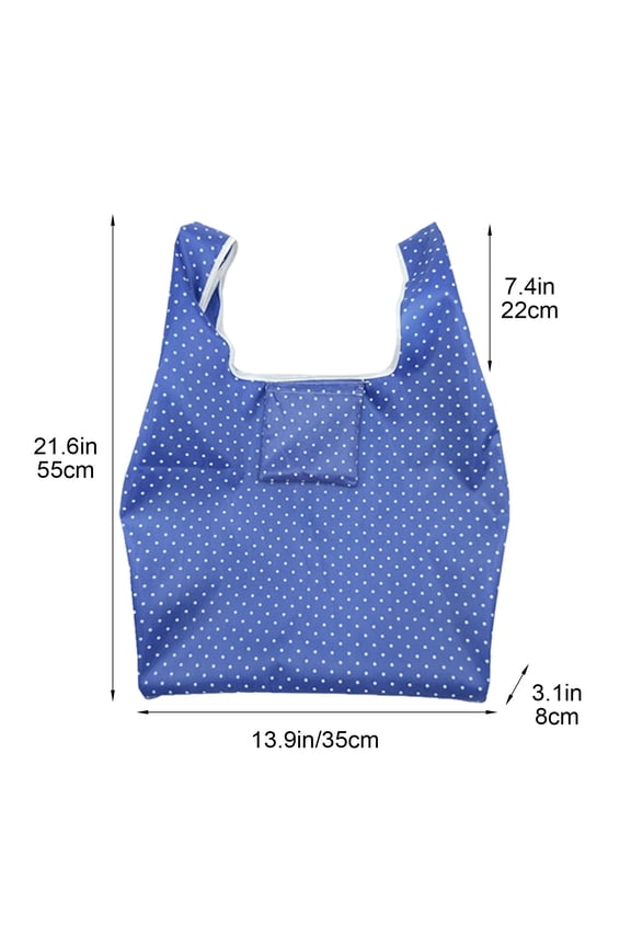 Eco Foldable Squares Tote Bag – Waterproof Shopping Bag with Reinforced Handles for Groceries and Travel Use