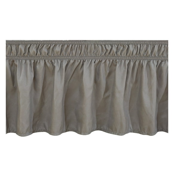 PPLoney Elastic Bed Skirt with Ruffles - Wrap Around Design for Easy Clean, Fits Queen and Twin Beds - Hides Box Springs and Under-Bed Storage - Classic Style Bedding Accessory