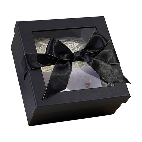 PPLoney Elegant Transparent Gift Box with Bow for Special Occasions - Perfect for Valentines, Birthdays, and Holidays