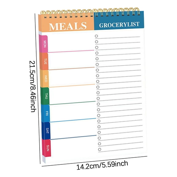 PPLoney English Weekly Monthly Planner Notebook - Elegant Coil Bound Schedule Organizer for Work, Home, School & Travel - Soft Cover for Easy Writing and Planning