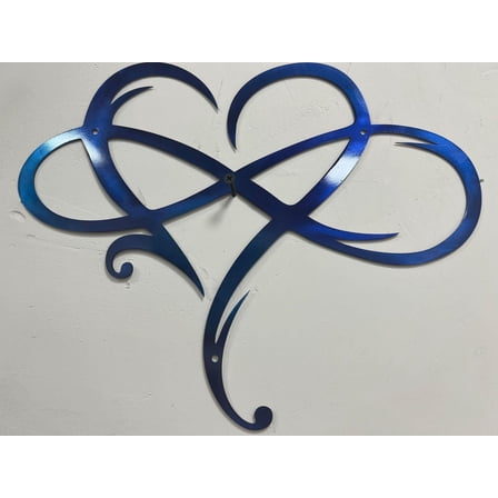 PPLoney Eternal Wrought Iron Heart Wall Art - Metal Indoor Decoration - Unique Infinity Design - 25x30cm - Perfect for Home or Office Decor - High-Quality Steel Craftsmanship