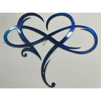 PPLoney Eternal Wrought Iron Heart Wall Art - Metal Indoor Decoration - Unique Infinity Design - 25x30cm - Perfect for Home or Office Decor - High-Quality Steel Craftsmanship