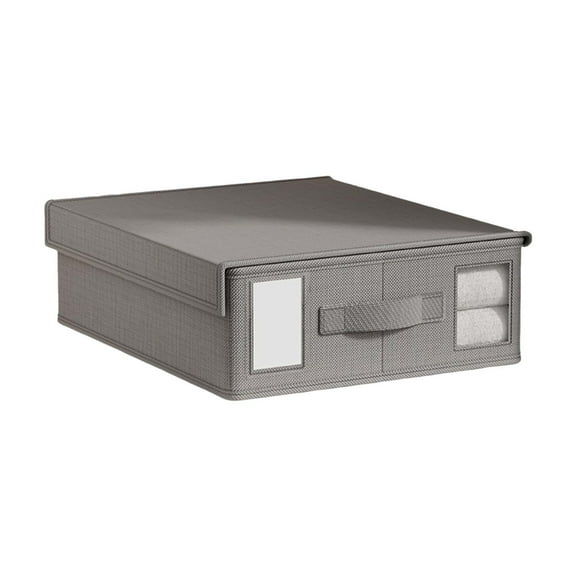 PPLoney Flat Sheet Organizer with Zippered Closure, Foldable Storage for Linens and Towels