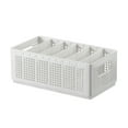 thumbnail image 1 of PPLoney Folding Clothes Storage Basket - Multifunctional Organizer for Wardrobe, Bathroom, Kitchen, Office - Stackable and Durable Plastic Baskets (White), 1 of 6