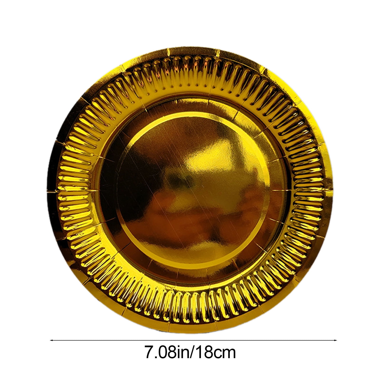 PPLoney Gold Card Paper Plates - Thick Disposable Plates for Parties ...