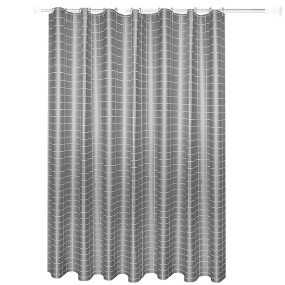 PPLoney Gray Waterproof Shower Curtain - Durable Polyester Fabric with Reinforced Grommets for Easy Installation, Ideal for Bathrooms and RVs(Gray)