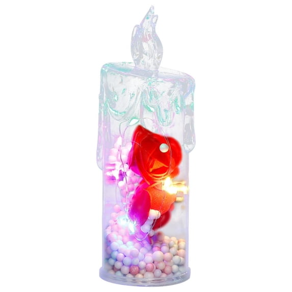 PPLoney LED Flameless Taper Candle Night Light with Realistic Flickering Effect for Holiday Decorations, Bedroom & Party Use