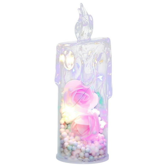 PPLoney LED Flameless Taper Candle Night Light with Realistic Flickering Effect for Holiday Decorations, Bedroom & Party Use