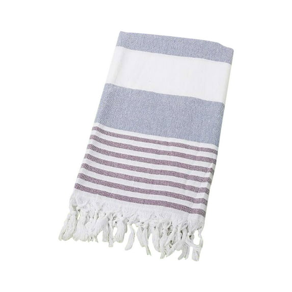 PPLoney Large Absorbent Sand-Proof Bath Towel - Extra Large Knitted Striped Turkish Towel for Beach, Spa, Gym, and Yoga - Quick-Drying and Compact Design (100x180cm)