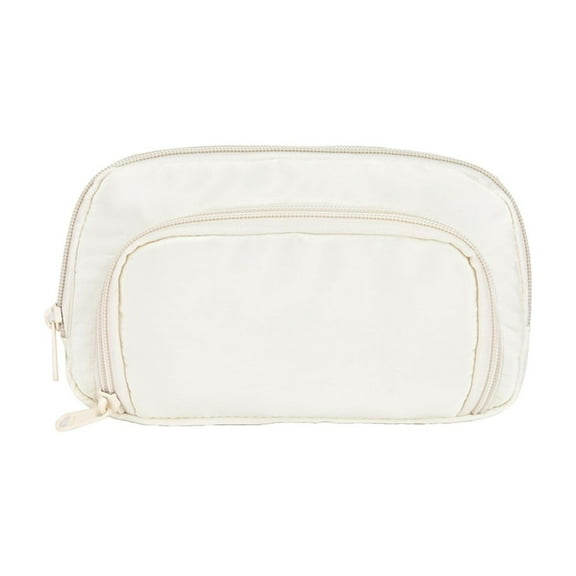 PPLoney Large Capacity Pencil Case with Multiple Compartments - Elegant Organizer for Stationery and Cosmetics, Waterproof and Stylish Design, Versatile Use for Home and Travel (White)