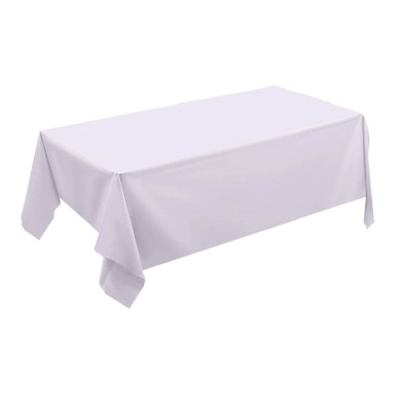 PPLoney Large Plastic Rectangle Table Cover - Durable Wipe Clean Tablecloth for Parties, Weddings, BBQs, and Events - 183cm x 137cm (72x54in) - Various Colors Available