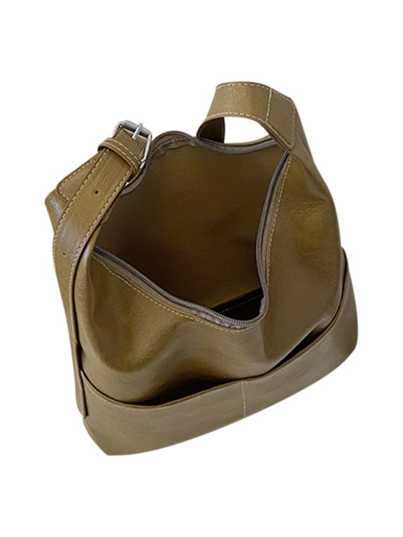 Leather Tote Bag for Women - Stylish Multipurpose Handbag for Travel, Shopping, and Work - Durable Shoulder Purse with Spacious Compartment and Open Pockets