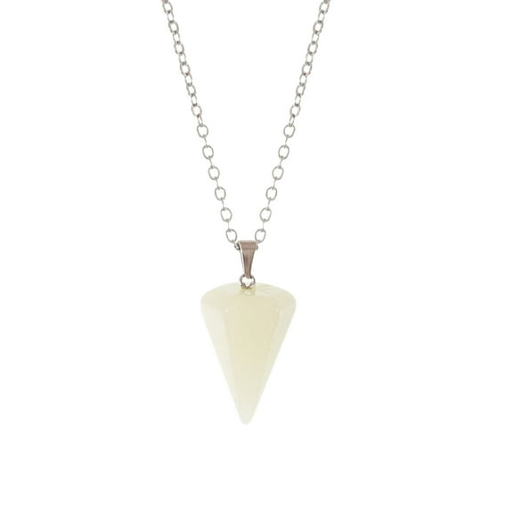 PPLoney Luminous Hexagonal Crystal Pendant Necklace - Fluorescent Glow in the Dark Chain Jewelry for Parties, Travel, and Everyday Wear