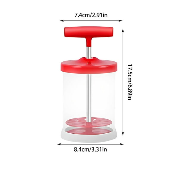 PPLoney Manual Whipping Cream Dispenser - Sturdy ABS + Silica Gel Milk Frother for Dense Foam at Home Baking