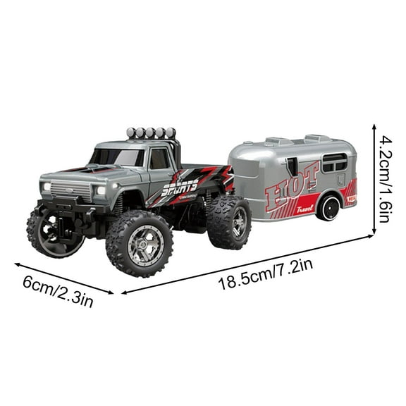 PPLoney Mini Truck Scale Rc Semi Truck with 2.4G Remote Control and Lights for Realistic Fun