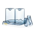 thumbnail image 1 of PPLoney Mouthwash Cup Set with Storage Rack, Toothbrush Holder, Bathroom Organizer for Cosmetic and Toiletries, Compact Plastic Design, Size 20×13×10cm, 1 of 6