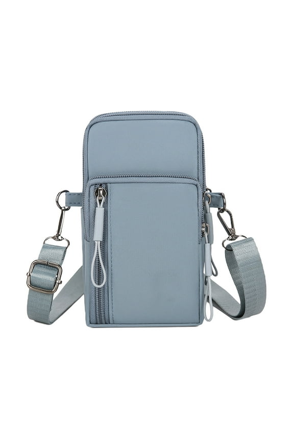 Multifunctional Wrist Bag, Crossbody Messenger Backpack - Durable Oxford Cloth for Travel & Outdoor Use, Adjustable Straps, Layered Pockets, Lightweight Design(Sky Blue)