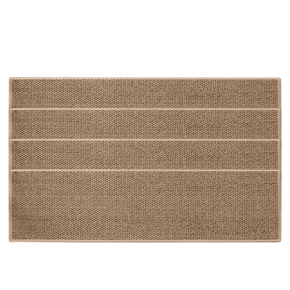 PPLoney Non-Slip Stair Treads 4-Pack, 8x30in Indoor Washable Mats with Rubber Backing, Safe for Pets, Easy to Clean Treads for Wooden Steps, Brown, Gray, White Options