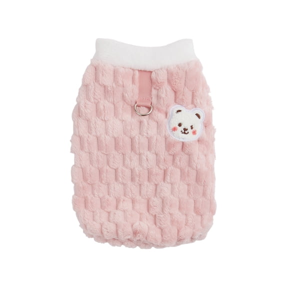 PPLoney Pet Dog Clothing Two-Legged Down Jacket for Small Dogs, Warm Windproof Vest, Pink, Size XL (Back Length: 14.17in, Chest: 17.72in) - Perfect for Winter Outdoor Activities