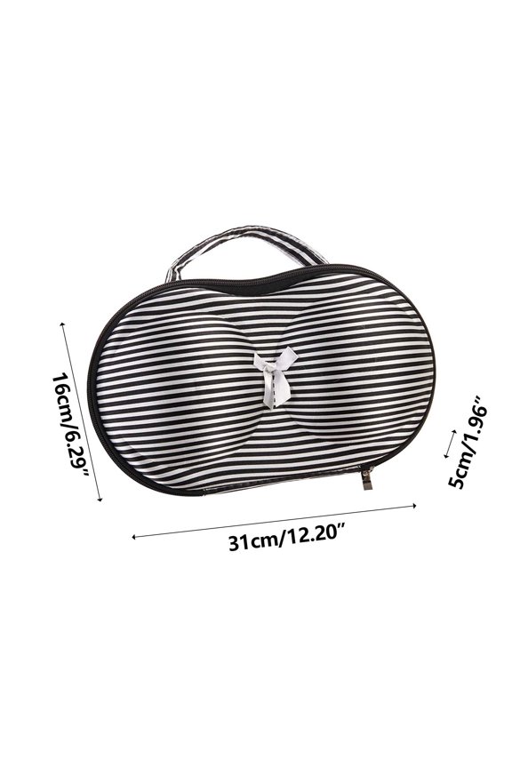 Portable Travel Bra Storage Bag - Lingerie Organizer Case for Makeup and Underwear - Fits A/B/C Cups - Hard Shell Design for Home or Travel -EVA Material, Zipper Closure